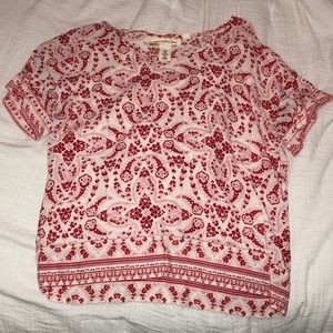 Red and White H&M Top